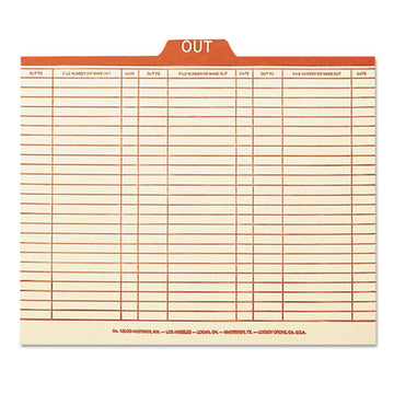 Smead® Manila Out Guides, Printed Form Style, 1-5-cut Top Tab, Out, 8.5 X 11, Manila, 100-box freeshipping - TVN Wholesale